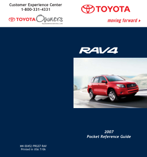 2007 Toyota RAV4 Pocket Reference Guide